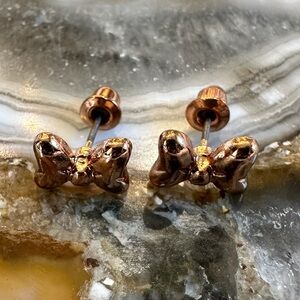 3013 Elegant Bow Earrings in Gold